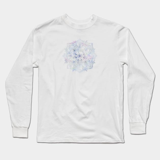 Iridescent Rainbow Pretty Mandala Long Sleeve T-Shirt by NatureMagick